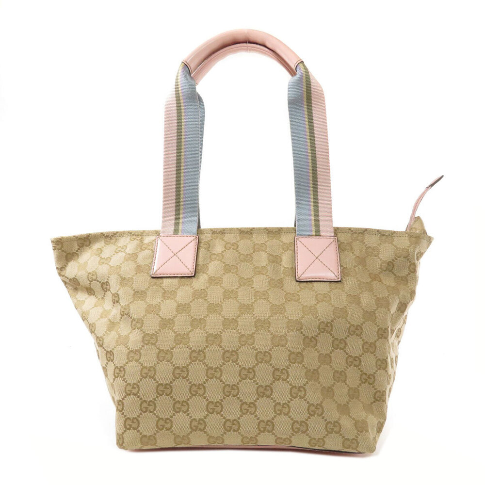 Gucci GG Canvas Sherry Line Tote Bag beige pink - Picture 2 of 11